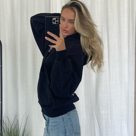 Black overSize JAXXON vegas hoodie sweatshirt - Picture 4 of 5